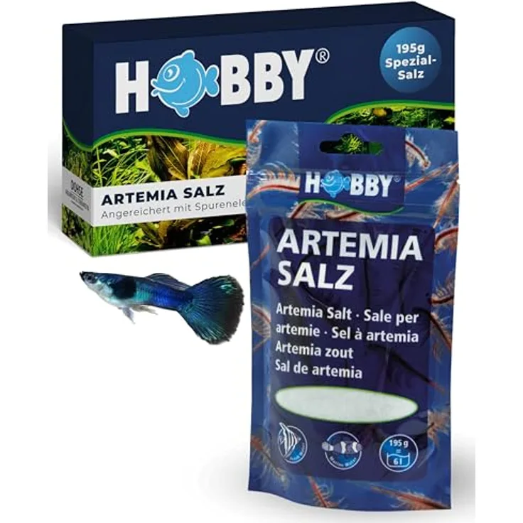 HOBBY Aquaristik Artemia Salz 195 g, Spezial-Salz zur Zucht von Artemia-Nauplien mit hoher Schlupfrate und nährstoffreichen Inhaltsstoffen
