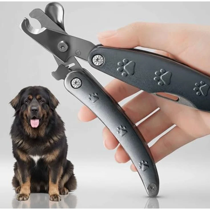 KXCDTECH Hunde-Nagelschneider, leiser 3-in-1 Nagelknipser aus Metall mit integrierter Feile und Kamm, für angstempfindliche Hunde aller Rassen – Bild 1