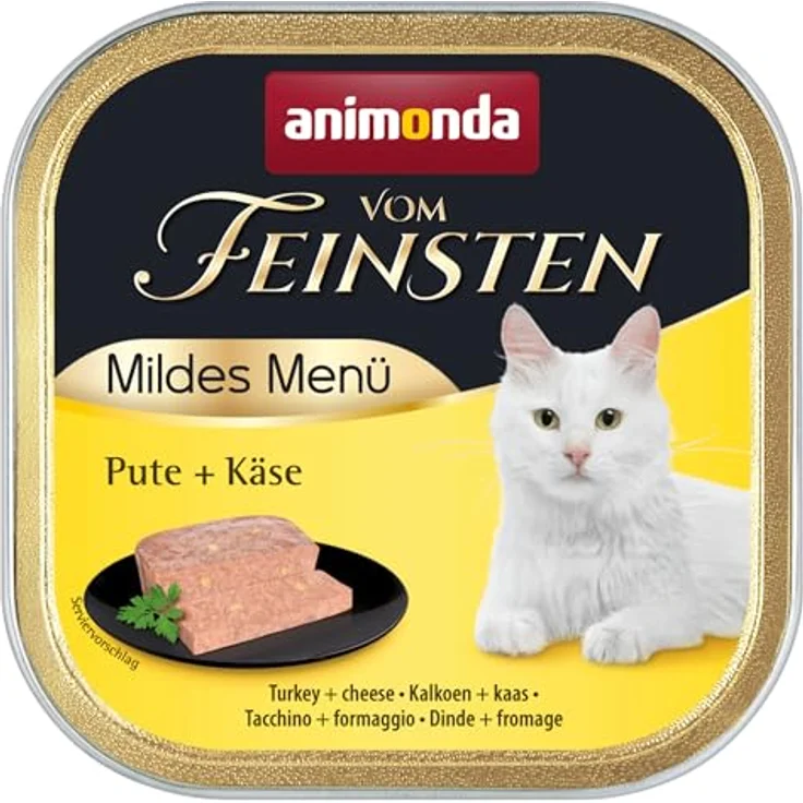 animonda vom Feinsten Mildes Menü Milde Vielfalt, getreidefreies Katzenfutter nass mit Putenfleisch, 32 x 100g, leicht verdaulich ohne Zucker – Bild 5