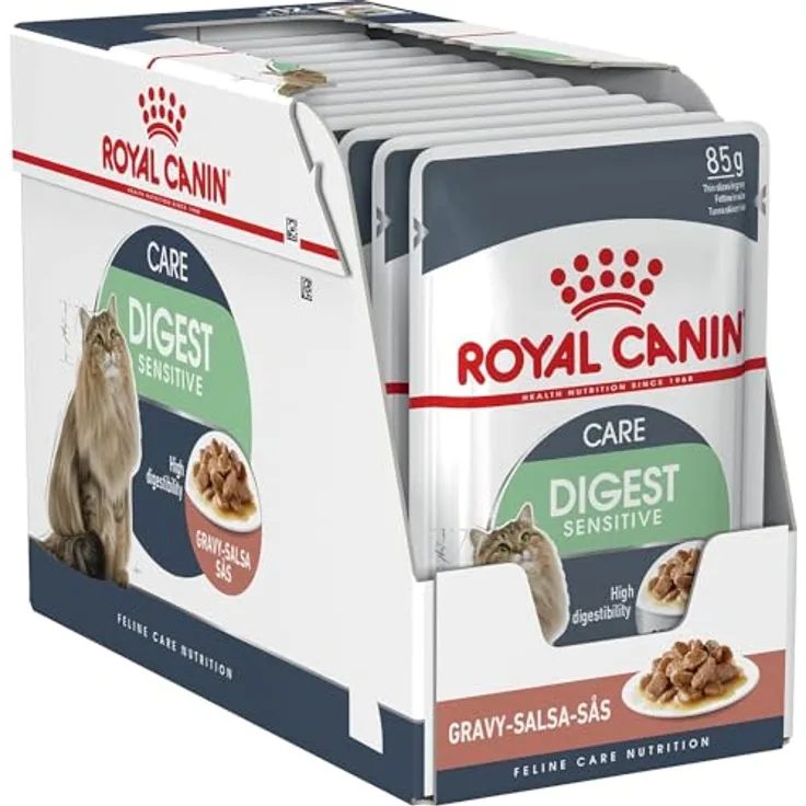 Royal Canin Digestive Care, Feuchtnahrung für Katzen mit empfindlicher Verdauung, 12x85g