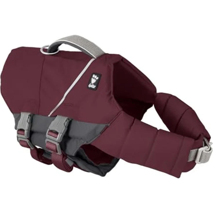Hurtta Life Savior Hundeschwimmweste, maximale Sicherheit beim Schwimmen & Bootsausflügen, stabiler O-Ring, reflektierende Sicherheitsmerkmale, in Eggplant für Hunde von 5-10 kg – Bild 1