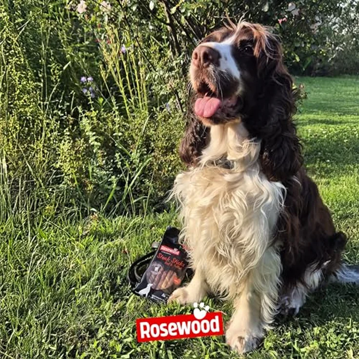 Rosewood Steak Sticks Rind & Seelachs Small, Kausnack aus Rinderhaut für Hunde, ohne Getreide, unterstützt die Zahnpflege, 90 g – Bild 5