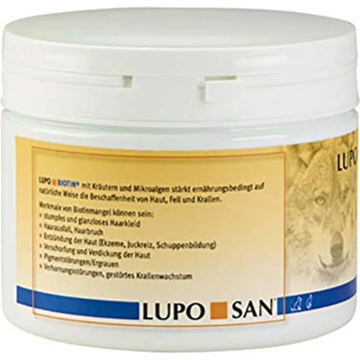 Luposan Biotin + Tabletten für Hunde, 400 g, zur Unterstützung von Haut und Fell bei Biotin-Mangel – Bild 2