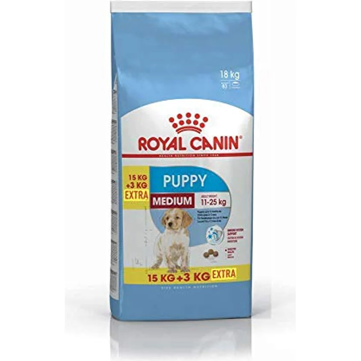 Royal Canin Medium Junior Hundefutter, 18 kg (15 kg plus 3 kg extra), Premium-Trockenfutter mit hoher Fressakzeptanz – Bild 1