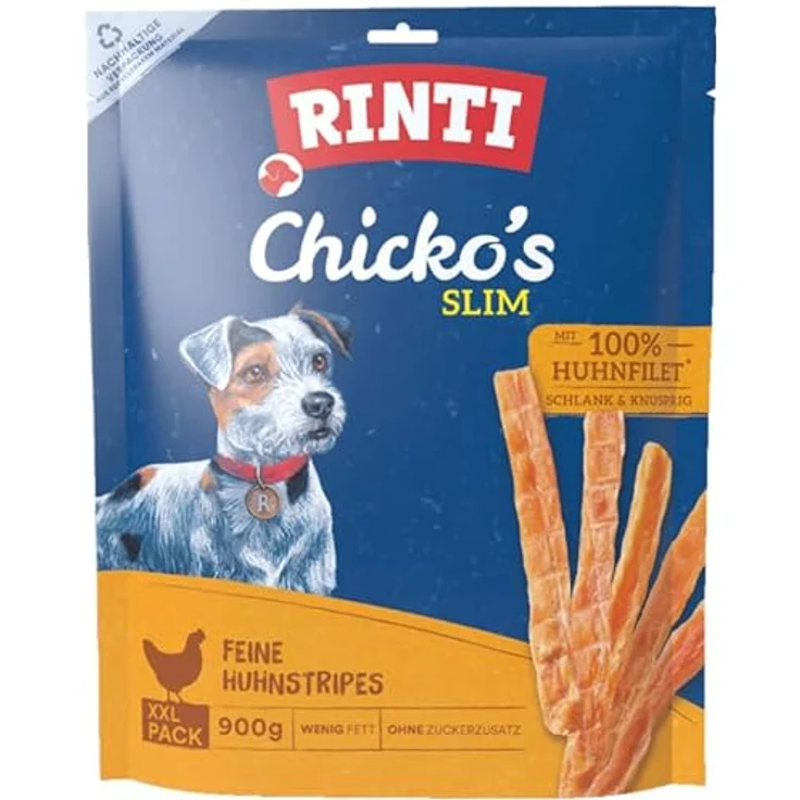 Rinti RINTI Chicko Slim, Hundesnack im XXL-Pack 900 g, hoher Fleischanteil, getreidefrei und fettarm