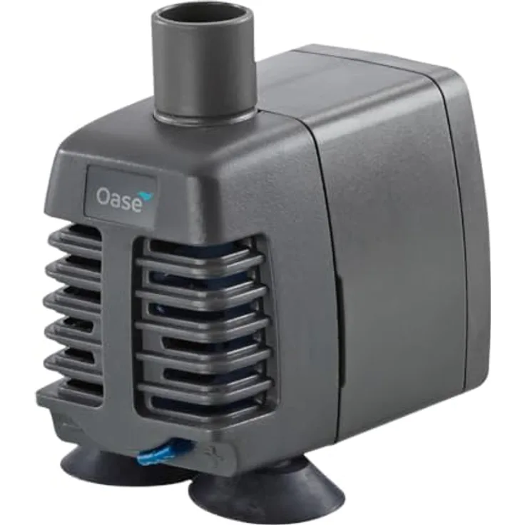 OASE 42654 OptiMax 500 Aquarium Pumpe, regulierbarer Wasserdurchfluss 500 l/h, für Süß- und Meerwasser, 5 W, kompakt und sicher fixierbar