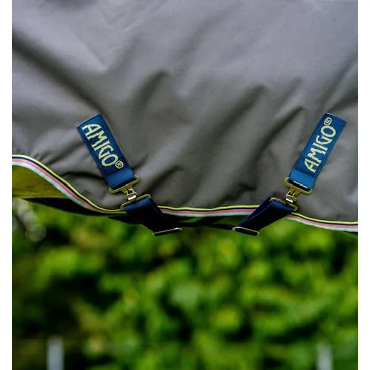 Horseware® Amigo® Bravo 12 Original Weidedecke, wasserdicht und atmungsaktiv, 100g leicht, mit Kapuzen-Schlaufen und reflektierenden Streifen – Bild 5