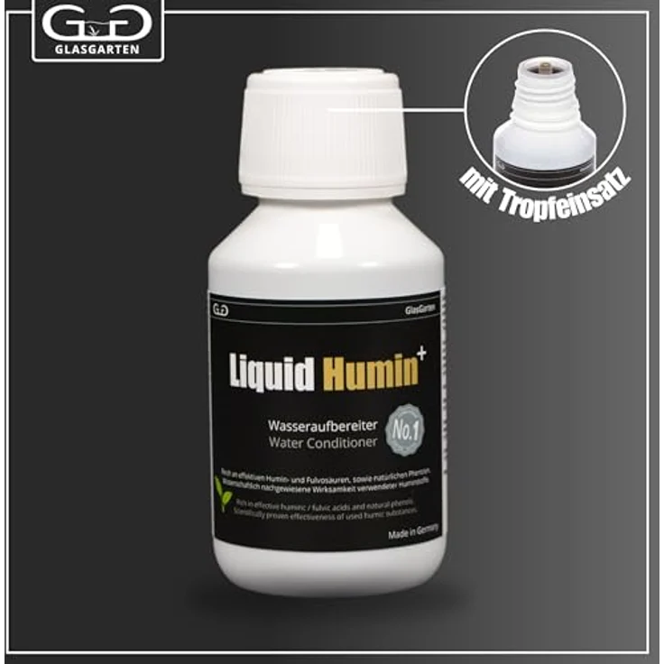 GG GLASGARTEN Liquid Humin+, 100ml Aquariumzusatz zur Verbesserung des Immunsystems und Stabilisierung des pH-Werts – Bild 2