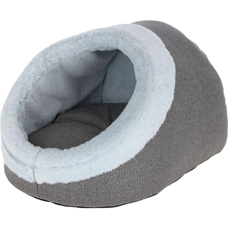 Kerbl Pet Kuschelhöhle Jana, Ultra gemütliche Katzenhöhle mit weichem Softplüsch und herausnehmbaren Kissen, pflegeleicht – Bild 3