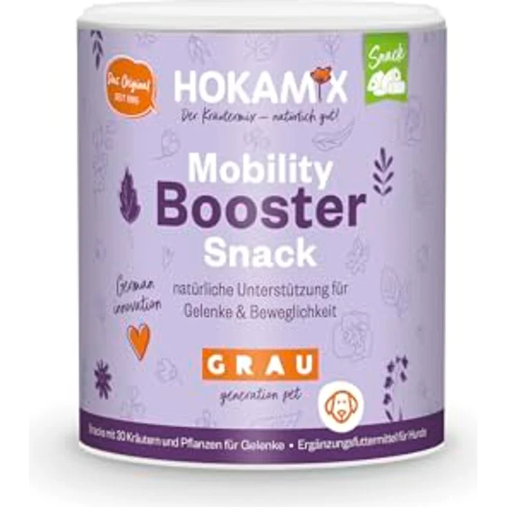 GRAU Hokamix Mobility Snack, Ergänzungsfuttermittel für Hunde zur Unterstützung der Gelenke, 400g, für aktive & ältere Hunde – Bild 1