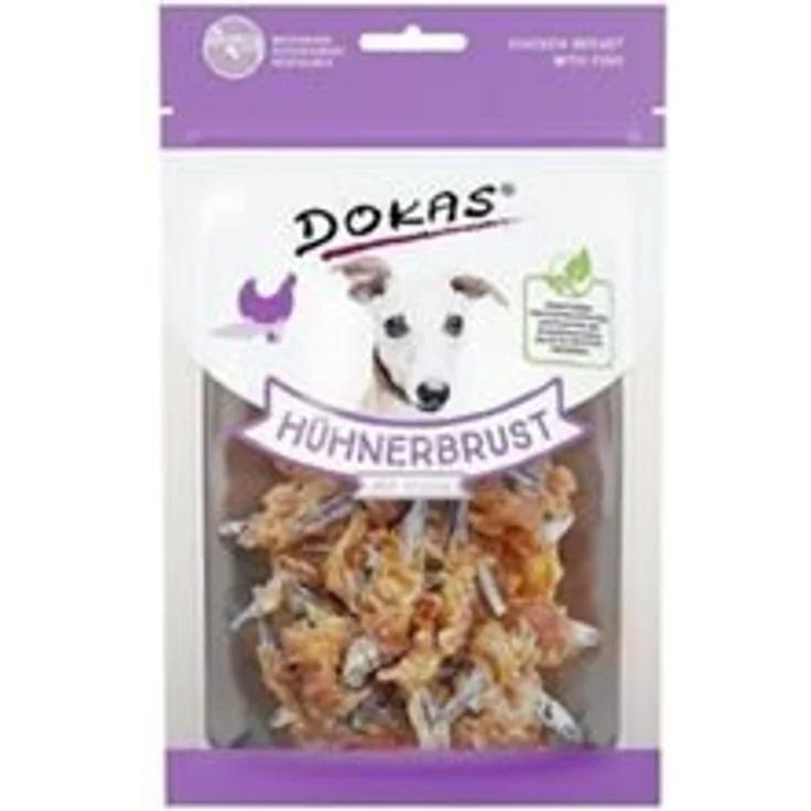 Dokas Hühnerbrust mit Fisch, gesunder Hundesnack, 70g – Bild 2