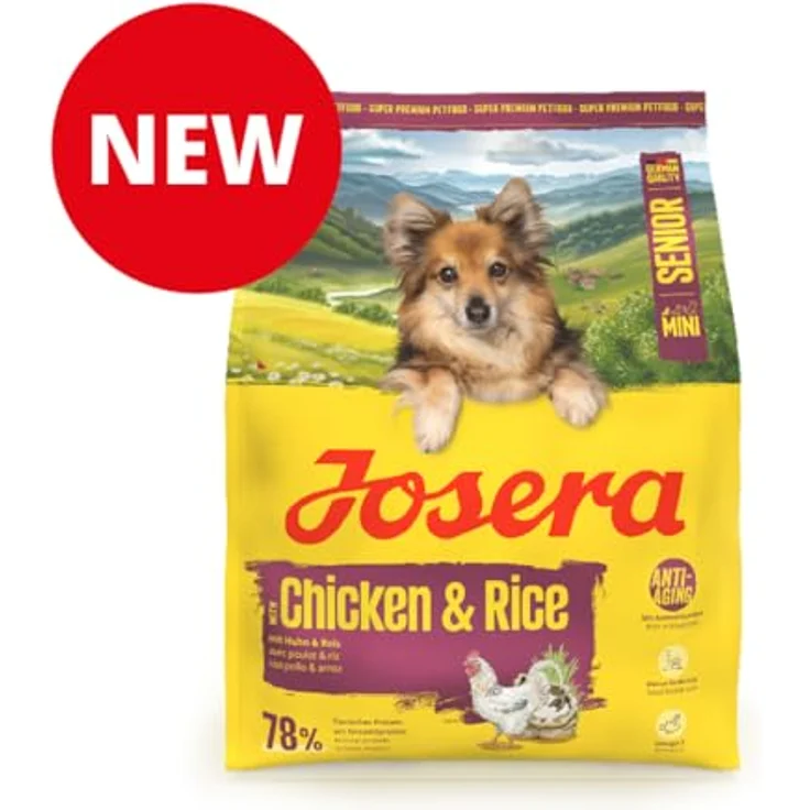 JOSERA Mini Senior Trockenfutter für ältere kleine Hunde, glutenfreie Rezeptur, 3 x 3 kg – Bild 2