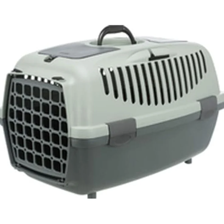 TRIXIE Hunde-Transportbox Trixie Be Transportbox Capri 1, mit Tragegriff, für Tiere bis zu 6 kg, anthrazit/grau-grün – Bild 5