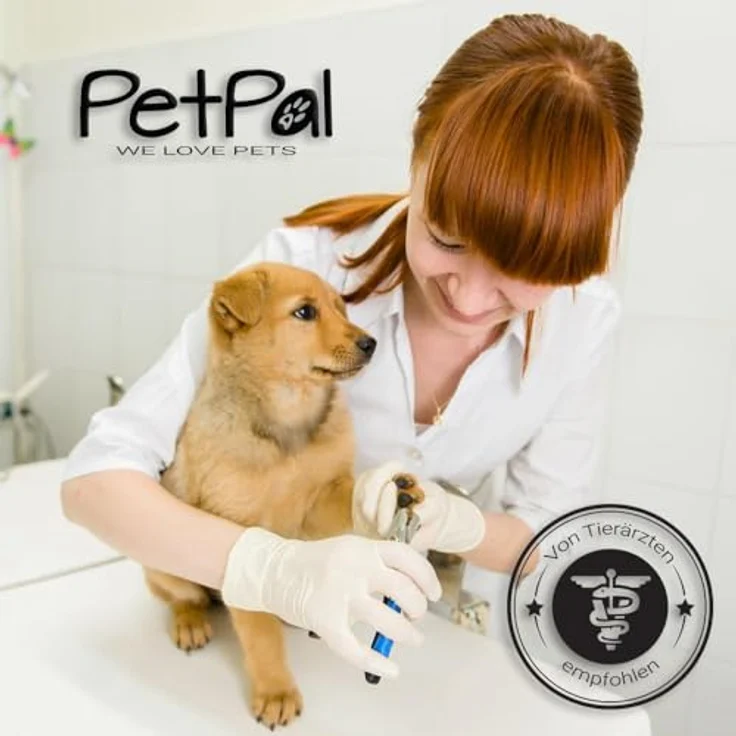 PetPäl Profi Krallenschere für Hunde & Katzen, scharfe Edelstahlklingen mit Sicherheits-Abstandhalter, ergonomisch und rutschfeste Griffe, Größe S & L – Bild 3