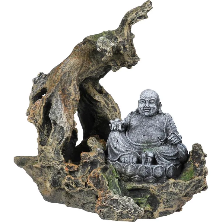 EBI Aqua Della Buddha Branche, realistische Aquarium Dekoration aus ungiftigem Polyesterharz, für Süß- und Meerwasseraquarien