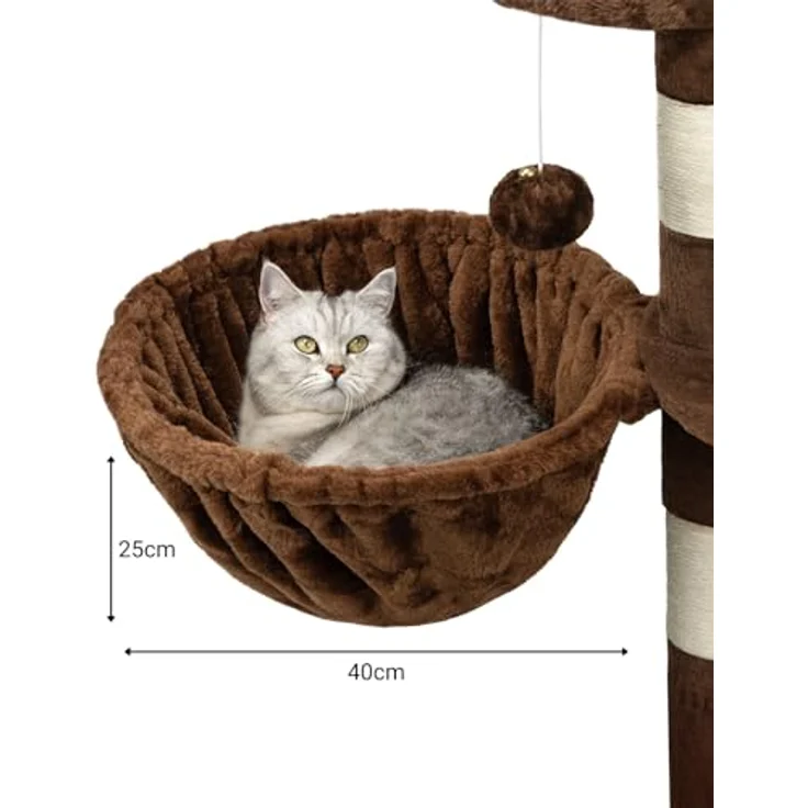 lionto Liegemulde für Kratzbäume 40 cm Durchmesser, 25 cm Tiefe braun – Bild 6