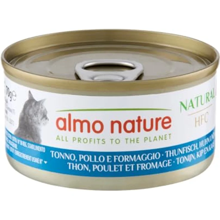 Almo Nature Multipack (6x70g) Katzen-Nassfutter mit Thunfisch, Huhn und Käse, Thunfisch mit Jungsardellen, Forelle und Thunfisch, glutenfrei, HFC-Rezepturen – Bild 3