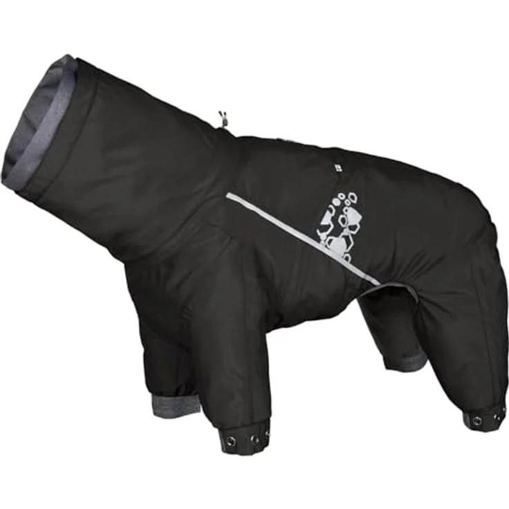 Hurtta Mudventure Overall ECO, Hunderegenmantel, wasserdicht, Farbe Raven, Größe 60M, umweltfreundlich und anpassbar – Bild 3
