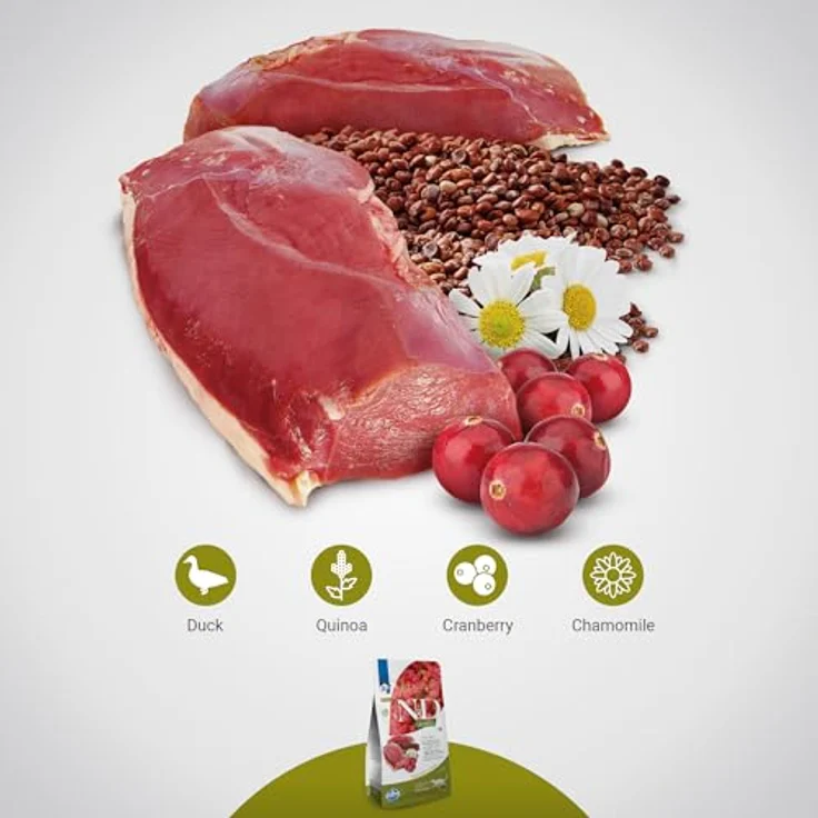 Farmina Quinoa Canard & Canneberge, Katzen-Trockenfutter zur Urin-pH-Stabilisierung, 1,50 kg – Bild 4