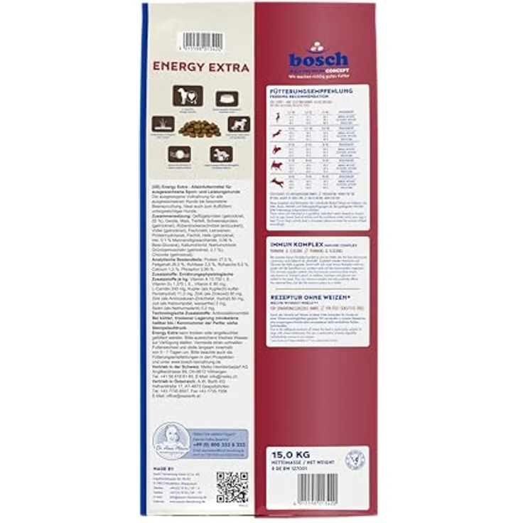 bosch HPC Energy Extra, Hundetrockenfutter für Sport- und Leistungshunde, weizenfrei, hohe Energiekonzentration, 1 x 1 kg – Bild 2