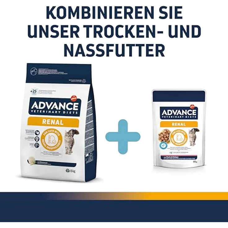 Affinity Advance Veterinary Diets | Katzentrockenfutter Renal, speziell für Niereninsuffizienz, 8 kg, niedriger Phosphorgehalt, unterstützt Nierenschutz – Bild 4