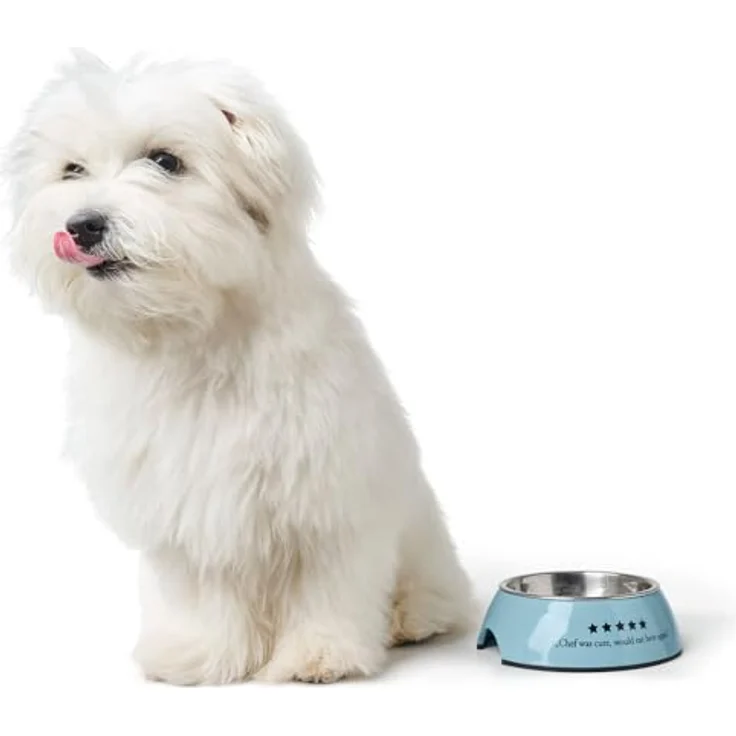 HUNTER Melamin-Napf Mayfair, Futter- und Trinknapf mit herausnehmbarem Edelstahlnapf, hellblau, 700 ml, rutschhemmender Gummirand, stoß- und kratzresistent, spülmaschinengeeignet – Bild 5