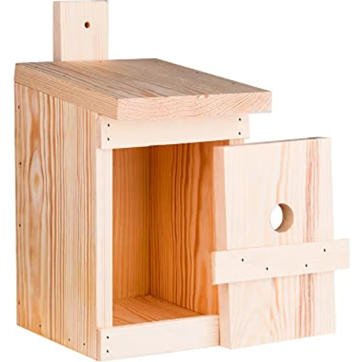 1x Nistkasten für Meisen & Kleinvögel - Vogelhaus aus Massivholz - 27x17x17cm – Bild 3