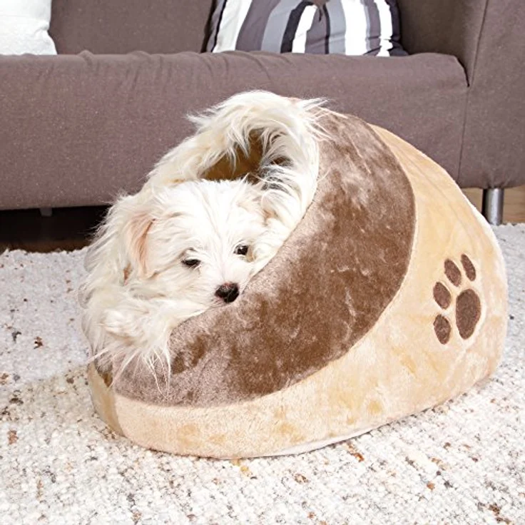 Trixie Kuschelhöhle Minou beige/braun 41x35x26cm – Bild 4