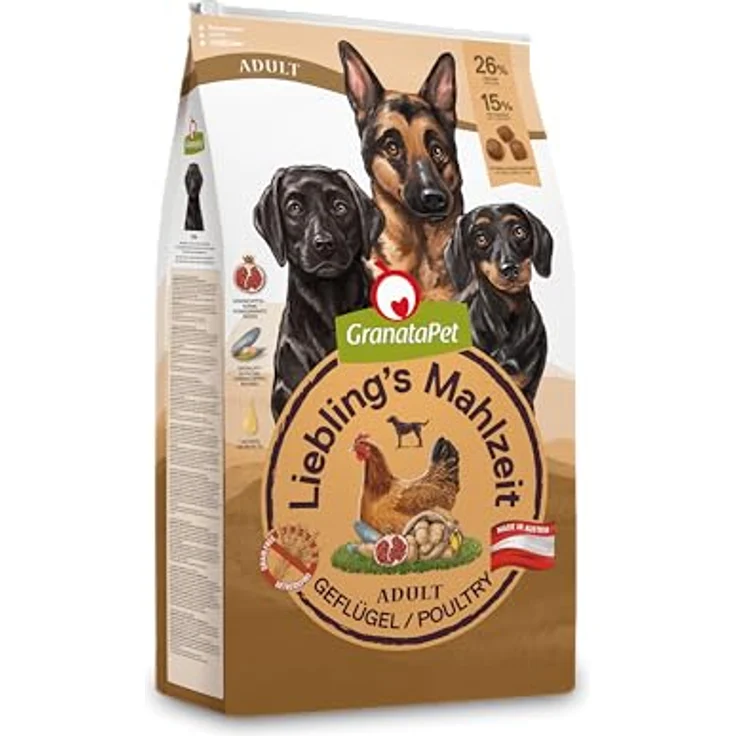 GranataPet Liebling´s Mahlzeit Adult Geflügel, Hunde-Trockenfutter mit wichtigen Vitaminen, 10kg – Bild 1