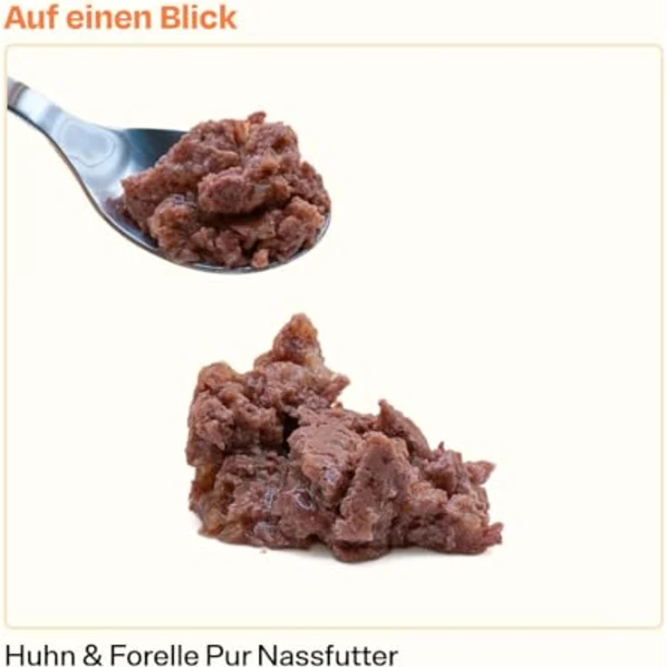 The Better Cat Getreidefreies Nassfutter Huhn & Forelle, 12x85g - 96,5% Fleischanteil, ohne Zucker, mit Präbiotika, regional produziert in Deutschland – Bild 3