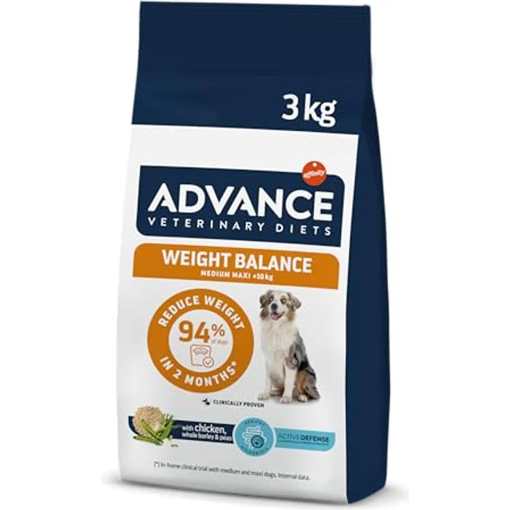 affinity ADVANCE VETERINARY DIETS Obesity Management Trockenfutter für Hunde, 3 kg, hoher Proteingehalt, reduzierter Fettgehalt, mit Omega-3-Fettsäuren – Bild 1