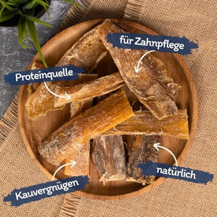 Lyra Pet® Rindernackensehnen, 5 kg Trockenkausnack für Hunde, naturbelassen und zahnreinigend, proteinreiche Belohnung – Bild 2
