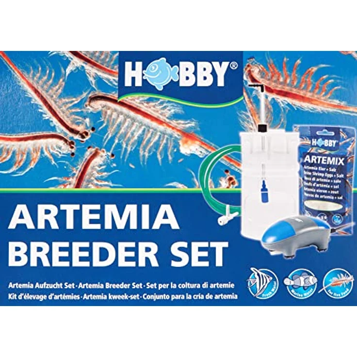 HOBBY Hobby Artemia Breeder Set, Komplett-Set zur erfolgreichen Erbrütung von Artemia-Nauplien mit Membranpumpe und Zubehör – Bild 1