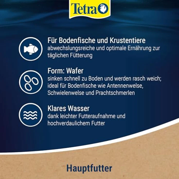 Tetra Wafer Mix, Fischfutter für Bodenfische und Krebse, nährstoffreich mit Shrimps und Spirulina, 250 ml Dose – Bild 5