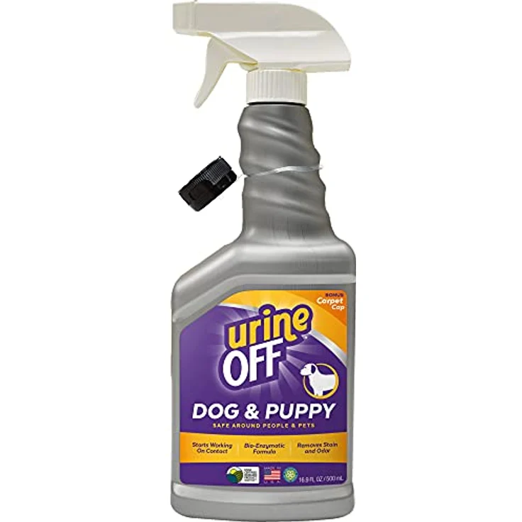 urineOFF Urine Off Hunde- und Welpenspray für Harte Oberflächen, bioenzymatisch, 500 ml, nicht-toxisch, frischer Duft – Bild 1