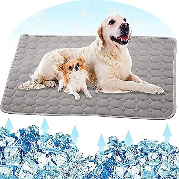 Fueegue Kühlmatte für Hunde, 70*100cm, atmungsaktive und waschbare Kühldecke für Haustiere – Bild 1