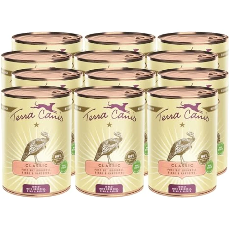 Terra Canis Pute, Brokkoli, Birne & Kartoffel - Classic Nassfutter, 12x400g, 100% Lebensmittelqualität, allergen- & getreidearm, glutenfrei – Bild 1
