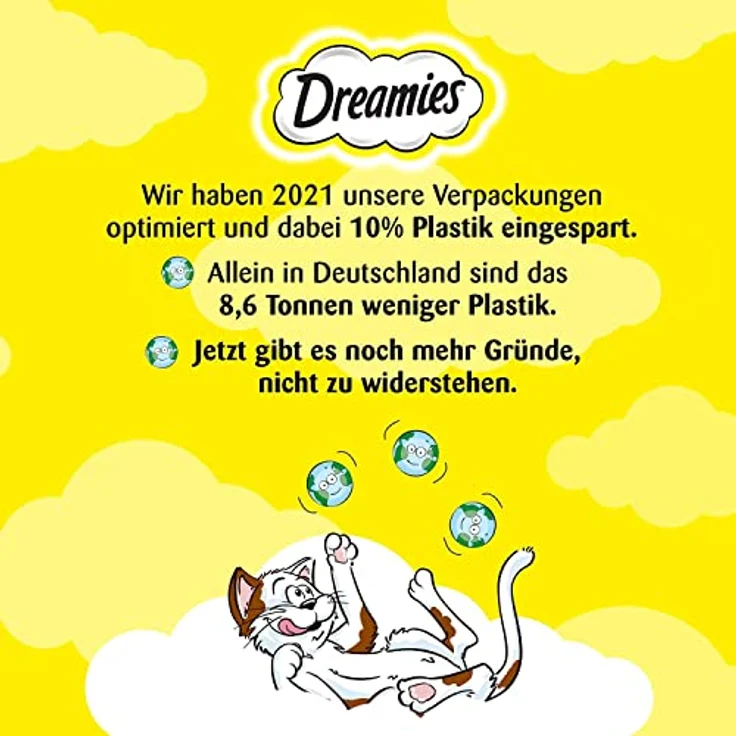 Dreamies Katzensnack mit Thunfisch, Mega Pack 4 x 180g, getreidehaltig – Bild 3