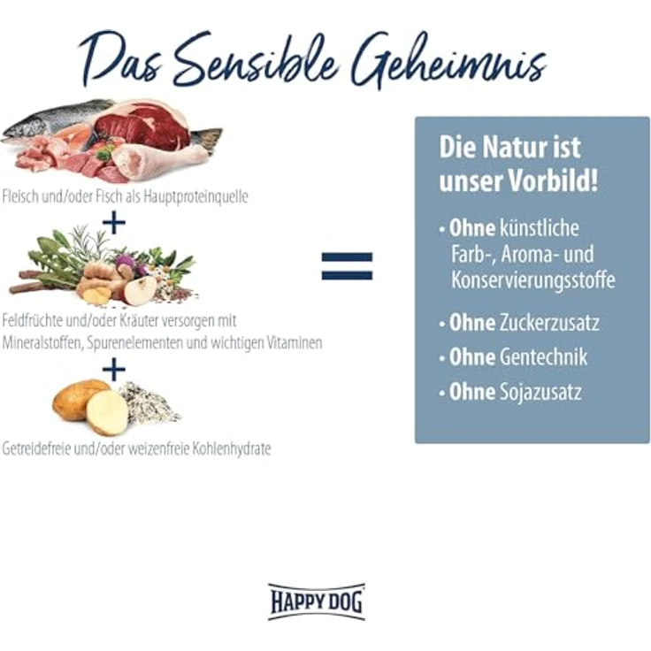 Happy Dog Sensible Mini Toscana, Trockenfutter für kleine Hunde bis 10 kg, mit Ente und Lachs, 800g – Bild 7
