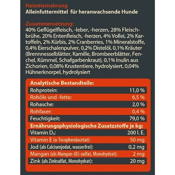Dehner Wild Nature Hundetrockenfutter Junior Hochmoor, getreidefrei & glutenfrei, hoher Fleischanteil, 12 kg – Bild 5