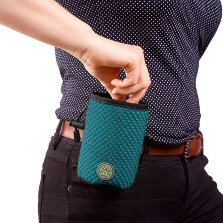 HUNTER Hilo Basic Snackbeutel, praktischer Leckerlibeutel in türkis, Größe one-Size mit Gürtelclip und 3-D Mesh-Material – Bild 3