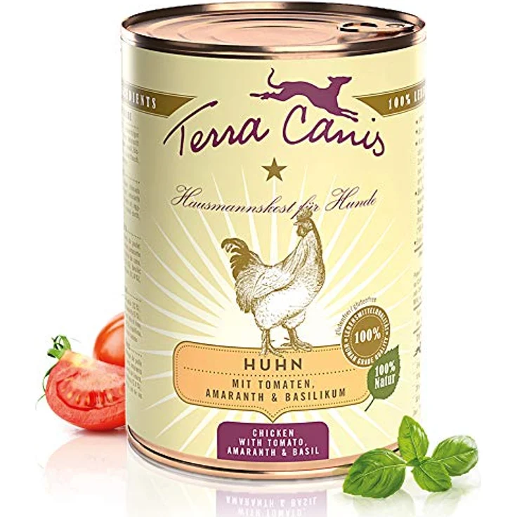 Terra Canis Classic Sparpaket 12 x 400 g - Huhn mit Tomate, Amaranth & Basilikum, getreidearm und glutenfrei, mit hochwertigen Zutaten in Lebensmittelqualität – Bild 1