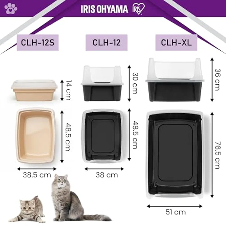 Iris Ohyama, Katzentoilette, Geschlossene Katzentoilette, Schaufel, B48.5 x T38 x H30 cm, CLH-12, Entenblau – Bild 9