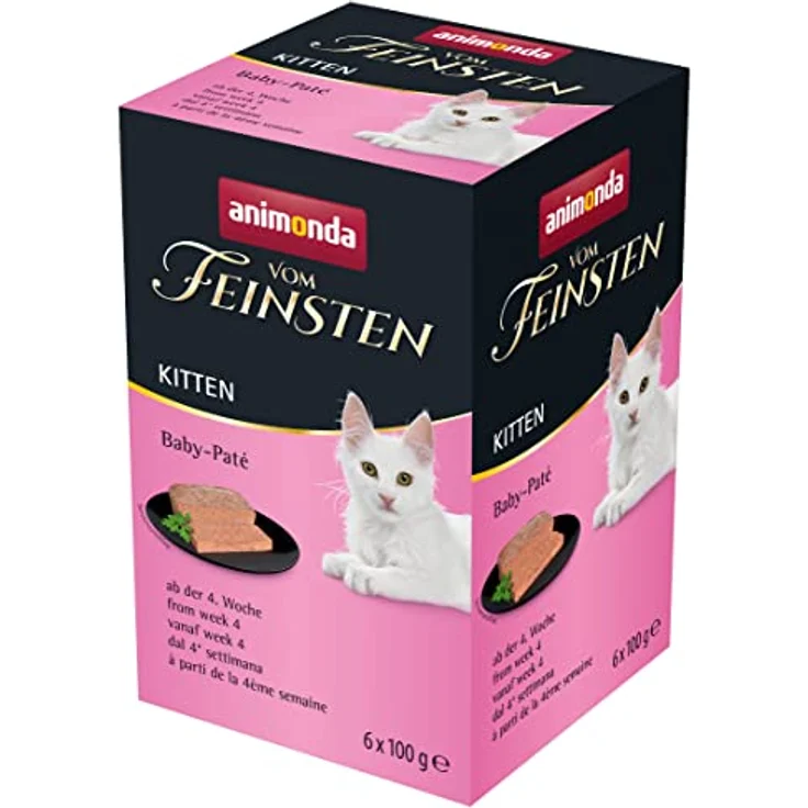 animonda vom Feinsten Kitten Baby Paté, getreidefreies Katzen-Nassfutter mit Fisch, 6x100g – Bild 1