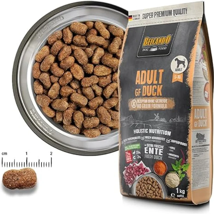 Belcando Adult GF Duck, getreidefreies Hundefutter mit frischer Ente und Superfoods, 12,5 kg – Bild 2