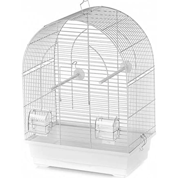 EBI Duvo+ Vogelkäfig Natural Lusi 1, Beigefarbener Käfig mit abnehmbarem Oberteil, Zubehör für kleine Vögel – Bild 2