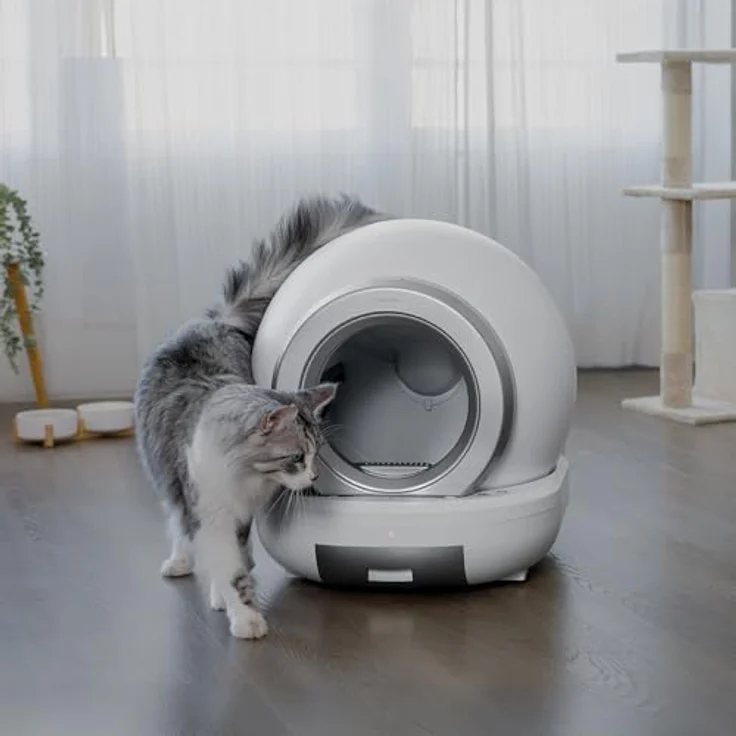 Cecotec Pumba 7000 CleanKitty Compact, Automatische Katzentoilette mit Selbstreinigung, 65L Kapazität, WiFi Steuerung, Leises Design, Infrarotsensor, Dreifaches Desodorierungssystem – Bild 2