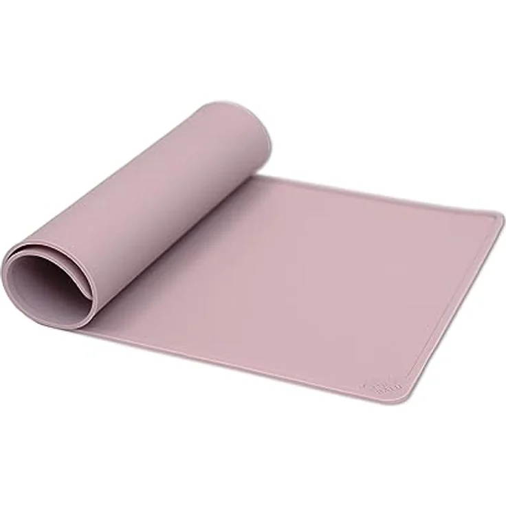 LucyBalu® Square XL Silikon Napfunterlage 65 x 29 cm, rutschfeste Futtermatte für Mehrkatzenhaushalte, FDA-zertifiziert, spülmaschinenfest, Flieder – Bild 4