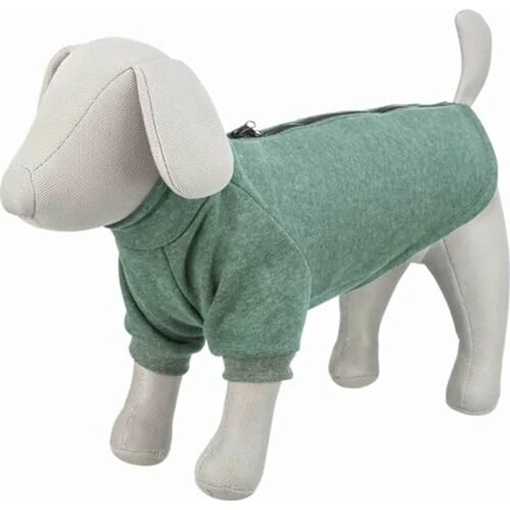 Trixie Citystyle Hundepullover Amsterdam, Sweatshirt für Hunde in Donkergroen, mit 2-Wege-Reißverschluss und warmer Innenseite, Größe L – Bild 4