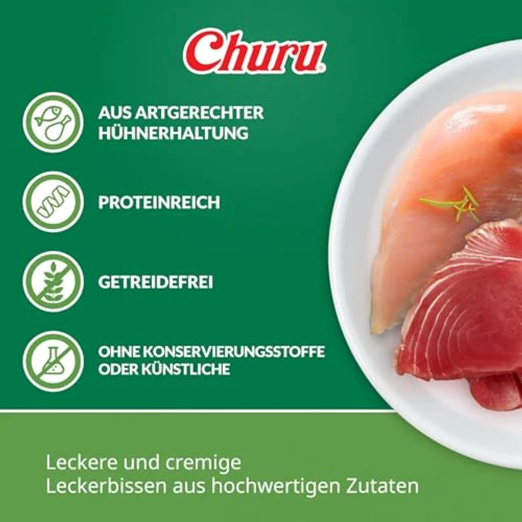 INABA Churu Bites, Hundeleckerli mit Huhn, getreidefrei, zuckerfrei, 192 g für kleine und Seniorhunde, weiche Häppchen mit doppelter Textur – Bild 2